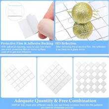 100/500pcs Hand-Cut Mirror Tile Set, Triangle Square Circle Rhombus, DIY Mosaic Art Supplies, Suitable For Home Decor, Wall Mural, Accessory Making, Disco Ball Decoration, Party Atmosphere, Kitchen Living Room Accent Decoration - DD - View 9