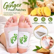 50pcs Deep Cleansing Herbal Foot Masks, With Ginger Oil And Bamboo Charcoal, Natural Ingredients, Care For Foot Health - A - View 1