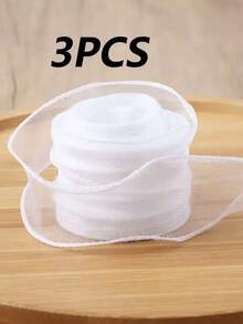 5PCS/3PCS/1PC Fish Tail Tulle Handmade Bow Ribbon, Flower Packaging, Gift Wrapping, Suitable For Bouquets, Cakes, Bows, Bookmarks, Party Supplies, Holiday Decor, Gift Wrapping Flower Arrangement Packaging Materials, Gift Wrapping Satin Ribbon, Used For Packaging Flowers, Cakes, Wedding Decor, Gift Boxes, Bows, Holiday Decor - Multicolor - View 18