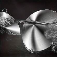 Commercial Thick Stainless Steel Wok; Large Capacity Deep Bottom Design; High Temperature And Corrosion Resistant; Non-Coated Body; Suitable For Home Kitchens, Catering Kitchens, Outdoor Camping, Wild Cooking; Practical Cooking Cookware. - View 7