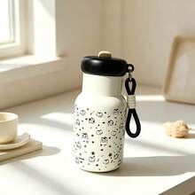 550ml Cartoon Cute Insulated Tumbler With Adorable Body Pattern And Portable Lanyard, Eye-Catching For Daily Outings, Comfortable Grip, Convenient For School, Commute And Shopping, Spring Lid Design For Easy Opening And Closing, Satisfies Daily Insulation Needs For Hot And Warm Water, Fresh And Cute Appearance For Great Photos, Perfect For Personal Use Or As A Gift, Combines Aesthetics And Practicality - Multicolor - View 8