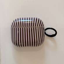 Minimalist 4-Color Striped Ring Earphone Case Compatible With AirPods Case 2/3/4/5/Pro/Pro2/Pro3, Anti-Drop Earphone Shell, Gift, Fashion Accessory, Combining Aesthetics And Practicality - Mixed Colors - View 9