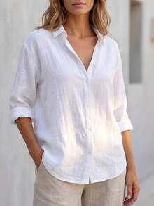 Women Blouses & Shirts - White - View 3