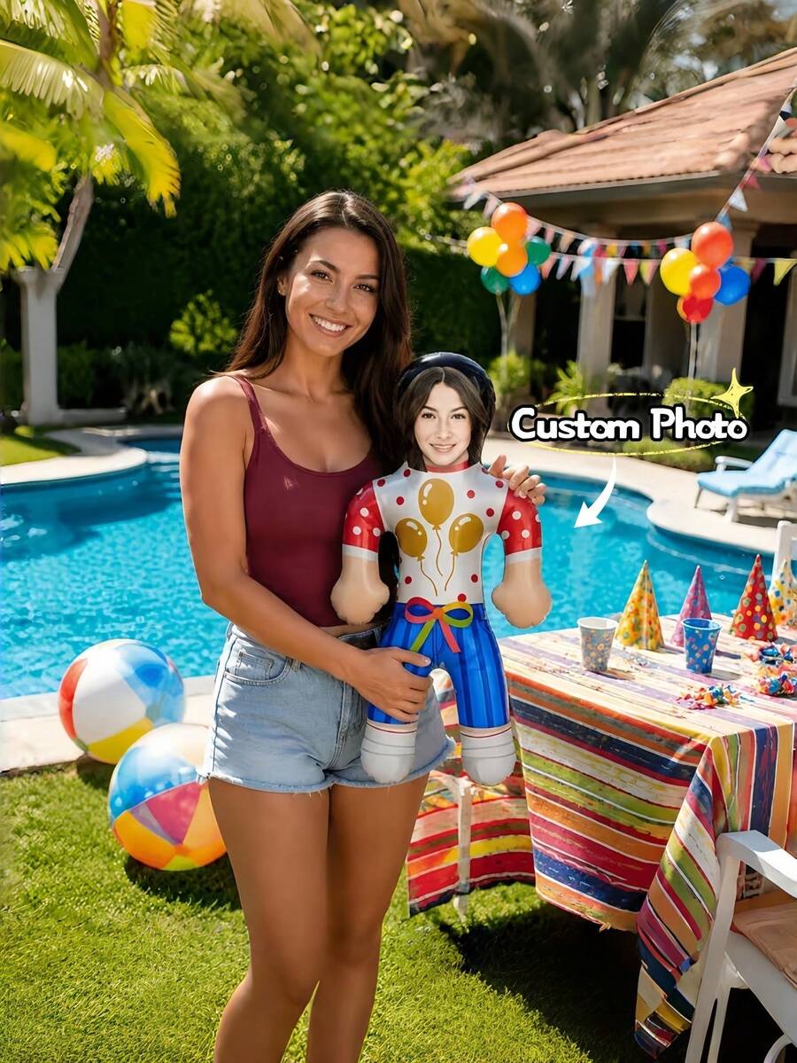 1件客製化人像造型派對道具，個性化照片人像造型派對道具，新郎/新娘禮物，單身派對禮物，拍照亭展示，PVC派對裝飾，幽默禮物送給他/她，成人禮物，婚禮，特殊場合
