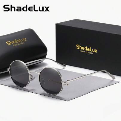 ShedaLux 中性復古時尚圓框全框太陽眼鏡