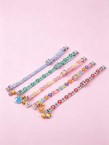 This Cute And Romantic Floral Pet Collar Features A Bell And Pendant. The Adjustable Buckle Makes It Easy And Quick To Unfasten. Suitable For Everyday Indoor Wear By Cats And Dogs, It's A Pet Accessory Suitable For All Seasons. - Multicolor - View 12