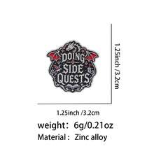 "Doing Side" Quests Dragon Enamel Pin, Fantasy Game Lapel Brooch, Vintage Gothic Badge For Backpack Clothes Hats, Unique Gift For Game Lovers - Multicolor - View 12
