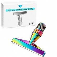 Rainbow Diamond Painting Metal Dot Drill Bit, Thread-In Resin Pen Replacement Tip, 1-25 Diamond Paint Pen Tip, Dot Painting Tool For DIY Rhinestone Crafts - A - View 24