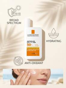 La Roche-Posay Anthelios UVMune 400 Invisible Fluid Non-Perfumed Suncream SPF50+ 50ml – Sunscreen, Broad Spectrum, For Sensitive Skin, Fragrance-Free, Invisible Finish, Mexoryl 400, Suitable For Daily Skincare Routine - Non-Perfumed - View 2