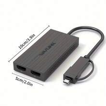 USB 3.0 To Dual Monitor Adapter,4K+1080p Multi-Display Hub For Laptops/Desktops, USB-A/USB-C, Driver Required - View 7