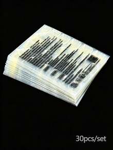 30pcs Breathable Double-Sided Adhesive Stickers, Suitable For Nail Jelly Glue, DIY Nail Stickers, Nail Art Tools - Clear - View 3