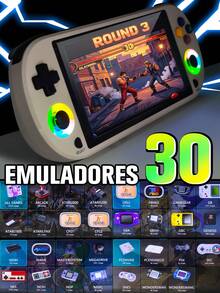 Consola Portátil Retro con 20,000+ Juegos Incorporados - Pantalla IPS 5.1",64GB, Compatible TV, Color Gris | Máquina de Juegos Clásicos, Regalo Perfecto - Gris - Ver 1