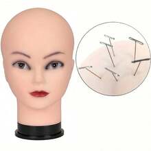 Adjustable Tripod Wig Stand C, Hairstyle Design & Wig Making Training Head, Without T-Shaped Large Pins Wig Cap, Clips And Accessories, Wig Accessories - View 3