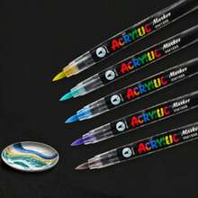 60pcs Acrylic Paint Markers, Liquid Ink Marker Pen Set With Stackable Design, Smooth Flow Paint Pens With Vibrant Colors For Drawing, DIY Crafts And Creative Projects, Back To School Art Supplies - Sets - View 6