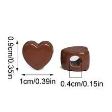 20Pcs Morandi Color Acrylic Heart Beads, 9x10mm Large Hole Loose Spacer Beads For DIY Jewelry Making Bracelet Necklace Keychain Accessories - Random Color - View 3