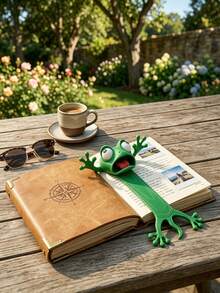 2pcs 3D Frog & Gecko Bookmarks, Quirky Animal Cute Squeeze Bookmark Set (Random Color & Style), Creative Shaped Bookmarks, Office Supplies, Reading Gift For Family And Friends, Adult Reading Accessories, 1pc - Multicolor - View 9