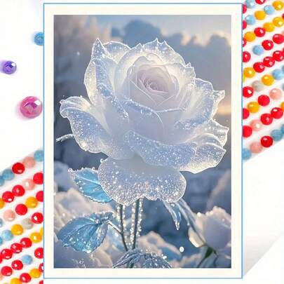 1pc 5D DIY Diamond Painting, Includes Beautiful Diamonds And Tool Kit, No Frame, Multiple Sizes Available - Suitable For Home Wall Decor, Ideal Holiday Gift