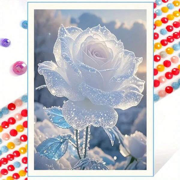 1 pieza Pintura de diamantes 5D DIY, incluye hermosos diamantes y kit de herramientas, sin marco, múltiples tamaños disponibles - Adecuado para decoración de pared del hogar, regalo ideal para vacaciones