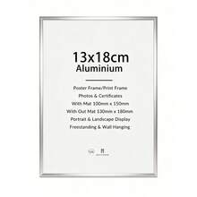 Mosearon 1pc/2pcs/3pcs/4pcs A3 Photo Frame, Classic Silver Rectangular 30x40cm Picture Frame, A4 Photo Frame, Poster Frame, No Mat, Suitable As Vacation Gift For Friends And Family, Can Be Hung Horizontally Or Vertically - Silver - View 11