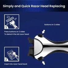 Gillette Vector 3 Premium Razors For Men, 1 Razor, 6 Blade Refills, Lubricant Strip For More Comfortable Shave - Multicolor - View 8