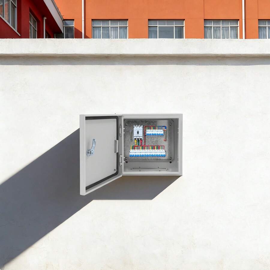 HYYKJ-US Lockable IP65 Waterproof Electrical Box Wall-Mounted Cold-Rolled Steel Electrical Box Outdoor Electrical Box Waterproof For Protecting Electrical Equipment & Circuits - JZ8VJ2-001300=30*30*20cm - View 1