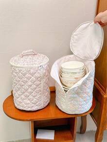 1 túi đựng bát đĩa dung tích lớn, túi đựng bát đĩa chống sốc, túi đựng dụng cụ ăn uống đa năng chống bụi, túi đựng bát đĩa chần bông, trang trí nhà bếp - Xem 2