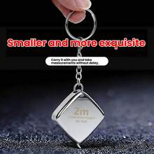 1/2/3pcs Keychain Mini Tape Measure, 200cm/78.74in Laser Engraved Soft Measuring Tape, Portable Waist & Body Measurement Ruler, Suitable For Home & Outdoor, Practical Gift For Friends - Keychain Tape Measure - View 2