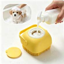 Pet Bath & Grooming Set, Silicone Bath Brush With Soap Dispenser + Quick-Dry Absorbent Towel, Soft Massage Cleaning Tool For Cats, Dogs And Small Animals, Pet Bathing Supplies - Multicolor - View 6