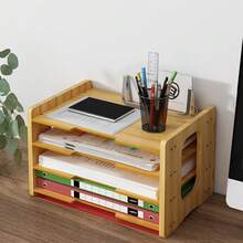 Office Desk File Cabinet Multi-Layer Density Board Desktop Storage Box Organizer - RMG0069-h4 - View 7