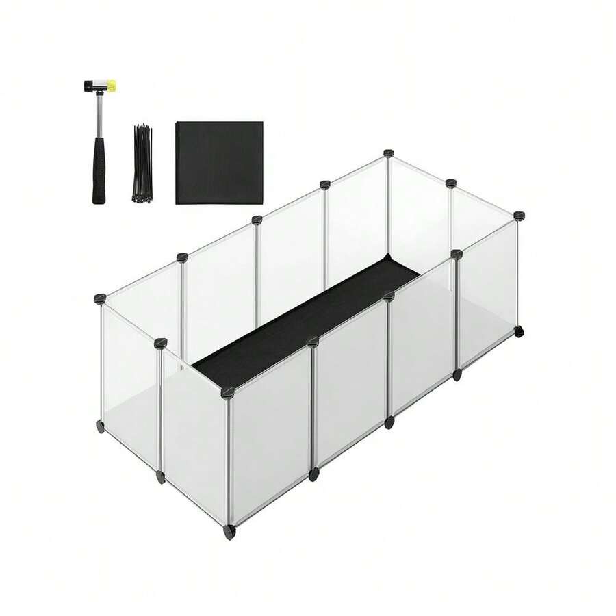 Kleintiergehege Mit Bodenplatten 125 X 63 X 42 Cm - A - View 1
