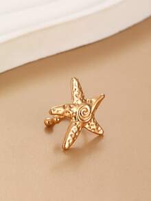 NAIZHU 4pcs European & American Minimalist Metal Sun Star Flower Mini Ear Clips Earrings For Women Daily Dating Party Accessories - Gold - View 9