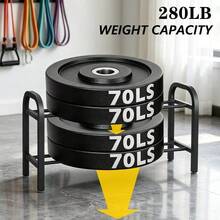 Dumbbell Rack, 2-Tier Adjustable Weight Rack - Multi-color - View 2