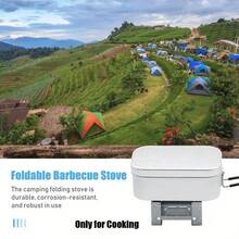 4pcs Mini Folding Camping Stove Set, Random Style, Compact Design With Wind Guard And Fuel Tray, Multi-Purpose Wood/Charcoal Stove, Suitable For Hiking, Camping, Emergency Survival, For Cooking Only, Do Not Contact Food, Suitable For Pots, Pans, Bowls - Multicolor - View 4