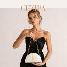 CEZIRA Semi-Circular Dome Acrylic Box Evening Bag For Women, Luxury Glamorous Designer Chain Shoulder Bag Clutch, Suitable For Party, Banquet, Wedding - Multicolor - View 4