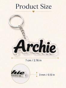 Custom Acrylic Name Keychain, Personalized Letter Pendant, Cute Backpack Accessory, Custom Keychain, Christmas Gift - Multicolor - View 9