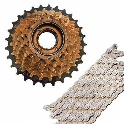 Kit Catraca Roda Livre Paco 7v 14/28d index + Corrente