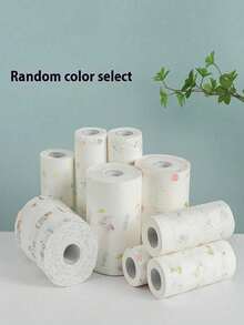 400/200/100pcs Soft Disposable Tear-Off Roll Cleaning Cloths, Dry And Wet Use Non-Woven Fabric Wipes, Suitable For Kitchen, Stove, Dining Table, Countertop, Range Hood, Dishware, Bathroom, Home Dusting, Car Interior, Office Desk Cleaning - Multi-color - View 3