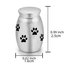 Stainless Steel Small Pet Urn Paw Bird Heart Tree Pattern Pet Cremation Keepsake Urn Memorial Ash Holder Container Jar For Dogs - Multicolor - View 4