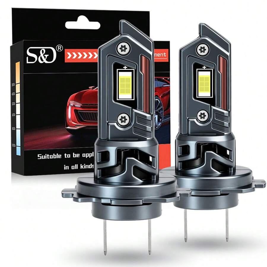 S&D H4 Led High/Low Beam H7 LED Car Headlights Canbus Bulbs Fog Lights 30000LM 120W 6000K 12V For Auto Lamp - A - View 1