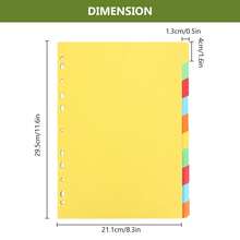 Eagle 3 Ring Binder Dividers With Tabs, 10pcs, Write On Paper Material Index Divider, A4 Size, 11-Hole Punch For 2/3/4/11 Ring Binders, Multicolors, For Office Home - Multicolor - View 3