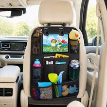 Car Back Seat Organizer, Multi-Pocket Back Seat Storage With Tablet Holder, Tissue Pocket And Cup Holder; Waterproof And Easy To Clean; Suitable For Road Trips - Flat Pouch - View 6