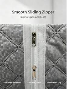 Window Drafty And Too Cold In Winter! White Edge Zipper Thickened Aluminum Foil Thermal Curtain, Unzip To Open Window Directly, Firmly Lock Indoor Temperature - Silver Cotton Curtain With White Trim and Zipper - View 5