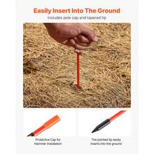 Driveway Markers, 200Pcs 48 In Long 1/4 In Dia, Hi-Visibility Driveway Reflectors With 12 In Steel Drill Bits, Reflective Snow Sticks Fiberglass Pole For Parking Lots, Walkways, Snow Plowing - 200Pcs 48 In Long 1/4 In Dia - View 4