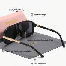 PolarAce 1 Piece Unisex Timeless Designed Full Frame Sunglasses Travel Friendly Rectangular Frame Sunglasses - Multicolor - View 3