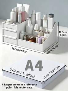 Cosmetic Storage Box, Office Desk Stationery Organizer, Drawer Storage Rack - Multicolor - View 2