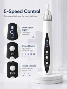 Rechargeable 320mAh Electric Nail File, Mini Nail Pen And Multi-Head Nail Grinder Set, Instantly Create Smooth And Shiny Nails - Rose Gold - View 5