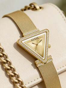 GUESS Women's Quartz Watch, Unique Triangular Gold Case Design, Exquisite Luxury Gift For Her, Perfect For Special Moments GW0504L3 GW0508L2 GW0508L1 - one-size - View 12