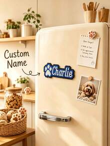 Ayotu Personalized Melted Bead Name Letter Fridge Magnet, Unique Name Letter Magnetic Sticker, Customizable Pet Name, Cute Paw-Shaped Pixel Art Design, Perler Bead Craft, Multiple Colors Available, Kitchen And Home Decor, Ideal Gift For Pet Lovers - Multicolor - View 15