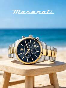 Jam Tangan Pria Maserati Automatic Skeleton dengan Casing Emas Mawar dan Tali Kulit Buaya Biru Tua, Jam Tangan Bisnis R8821139001 - JAM TANGAN - View 15