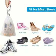 Simple Modern Travel Shoe Storage Set 5pcs- Portable, High-Quality, Transparent Organizer Bags For Easy Packing - White - View 4
